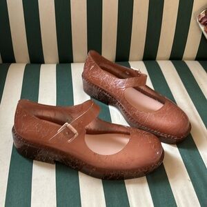 Melissa Pink Squiggle Jelly Shoes